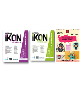 PRUVA AKADEMİ YAYINLARI 8.SINIF İKON ETKİNLİKLİ SORU BANKASI MATEMATİK + FEN BİLİMLERİ +HEDİYELİ