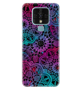 Tecno Camon 16 18P Pova Pova 3 Pova Neo Kılıf Desemli Silikon Colurful Mandala 1667