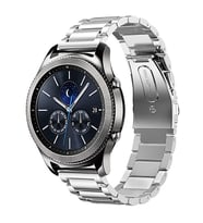 Huawei Watch GT 3 46mm 22mm Uyumlu Kordon Paslanmaz Metal Baklalı Tasarım KRD-04 Kayış