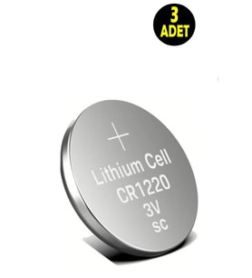 3 ADET 3 VOLT CR1220 Lityum Düğme Para Pil CR 1220