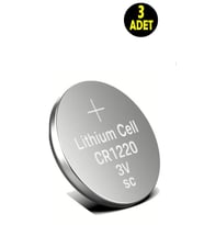 3 ADET 3 VOLT CR1220 Lityum Düğme Para Pil CR 1220