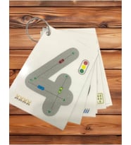Rakam Çalışmaları Aktivite Kartları Eğitici Pvc Kaplı 7x10 cm