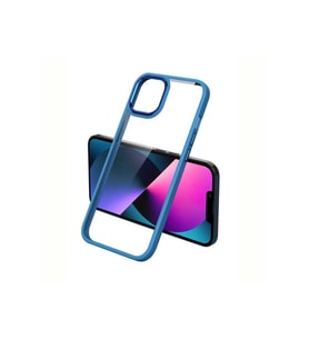 Apple iPhone 13 Uyumlu Kılıf Zore Krom Kapak (Mavi)