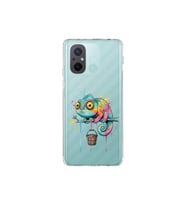 Redmi 12C ile Uyumlu Splash Bukalemun Tasarımlı Şeffaf Silikon Kılıf