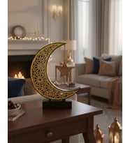 3D Hilal Yıldız Dekor 23X23 Cm Ramazan Özel Masa Üstü Süs
