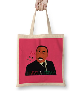 Martin Luther King Bez Çanta Uzun Saplı