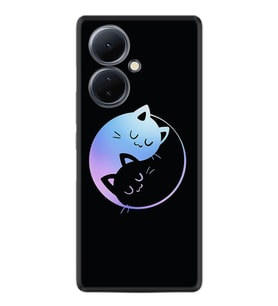 Vivo V29 Lite Kılıf Silikon Desen Özel Seri Love Cats 1604