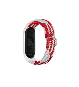 Xiaomi Mi Band 6 Kordon - Beyaz-kırmızı