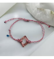 Vaoov Pembe Swarovski Taşlı Nazar Bileklik