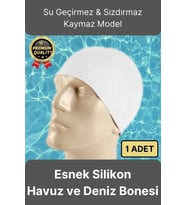 Premium Su Geçirmez Sızdırmaz Kaymaz Elastik Yüzme Şapkası Kaliteli Silikon Deniz Havuz Yüzme Bonesi