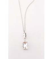 Swarovski Baget Taşlı Gümüş Kolye