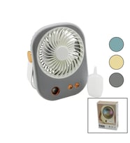 SU SPREYLİ USB MİNİ FAN 15.5X12CM MASA ÜSTÜ USB ŞARJLI 2İN1 KULP=TAŞIMA - DURUŞ 3 KADEME HIZ BJJ-566