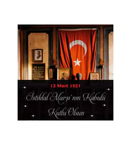 12 Mart 1921 İstaklal Marşı'nın Kabulü Fotoğraf Panosu Branda 100x100