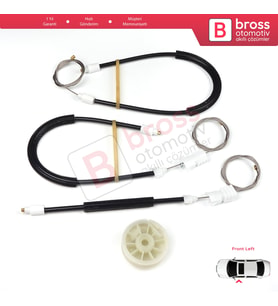 Nissan Primera P11 WP11 1996-2002 4/5 Kapı 807012F000 İçin Elektrikli Ön Sol Cam Kriko Tamir Seti