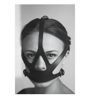 Deri Kadın Ağız Maske, Fantazi Ağzı Kapalı Yüz Maskesi (Kırmızı)
