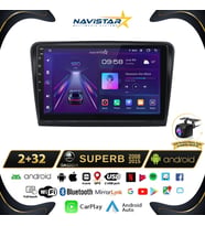 Skoda Superb 2008-2015 Model 2+64GB Android 13 Kablosuz Carplay Navigasyon Multimedya Sistemi