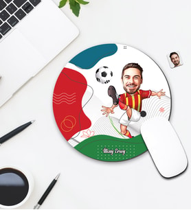 Kişiye Özel Karikatür Futbolcu Tasarımlı Mouse Pad 090
