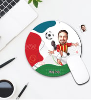 Kişiye Özel Karikatür Futbolcu Tasarımlı Mouse Pad 090