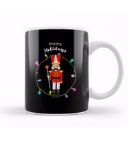 Happy Holidays Nutcracker 01 Kupa Bardak Porselen