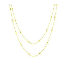 AZURİS 925 AYAR GÜMÜŞ TOPLU ZİNCİR İKİLİ  KOLYE 50 CM