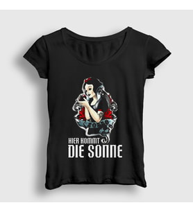 Presmono Kadın Siyah Kommt Die Sonne Rammstein T-Shirt 437392tt