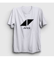 Presmono Unisex Beyaz Logo Dj Avicii T-Shirt 438967tt (Beyaz)
