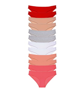 12 adet Süper Eko Set Likralı Kadın Slip Külot Set