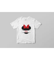 Minnie Mause Baskı Tişört ( Çocuk - Büyük ) Kişiye Özel
