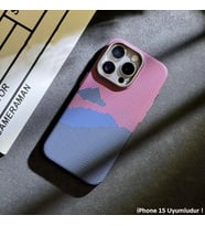 iPhone 15 MagSafe Uyumlu Kılıf Carbon Desenli Premium Kapak (04)