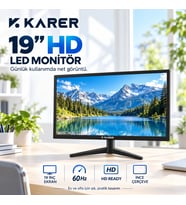 19 İnç LED Bilgisayar Monitörü – 60Hz HD Ready İnce Çerçeveli Masaüstü Monitör