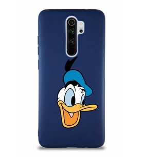 Xiaomi Redmi Note 8 Pro Soft Premier Kapak Donald Duck-A Tasarımlı Silikon Kılıf - Lacivert (Şeffaf)