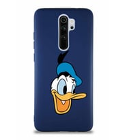 Xiaomi Redmi Note 8 Pro Soft Premier Kapak Donald Duck-A Tasarımlı Silikon Kılıf - Lacivert (Şeffaf)