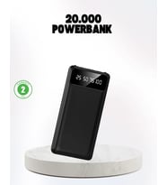 Çoklu Güvenlik Korumalı 20.000 Mah Powerbank Fener Özellikli
