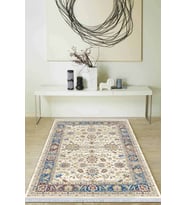 Çok Renkli Çerçeveli Dokuma Pamuk Taban Kaymaz Kilim KLM280