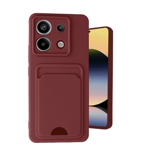 Northcity Xiaomi Redmi Note 13 Pro 5G Kılıf Kelvin Kartvizitli Silikon - Bordo
