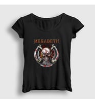 Presmono Kadın Siyah Blades Megadeth T-Shirt 65250tt