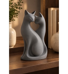 Kedi Çifti Biblo — Minimalist Dekorasyon