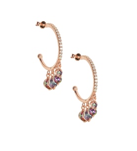 Emperyıl Topaz Küpe - Rose Gümüş