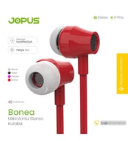 Jopus JO-K58 Bonea Universal 3,5 Mikrofonlu Kulaklık Kırmızı