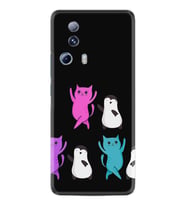 Xiaomi Mi 13 Lite Kılıf Resimli Desenli Silikon Platinium Series Cat Dance 1824