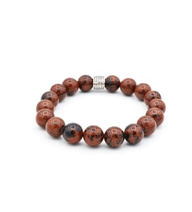 Hakiki Doğal Mahogany Obsidyen Taşı Bileklik 003
