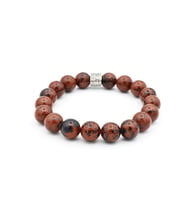 Hakiki Doğal Mahogany Obsidyen Taşı Bileklik 003