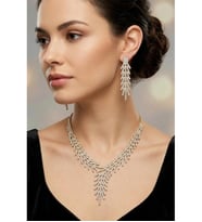 ZİRKON TAŞLI ABİYE KOLYE KÜPE SET