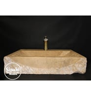 Sipahi Marble Traverten Batarya Çıkışlı Su Yolu Lavabo