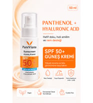 PureViana Güneş Kremi Spf 50+ Pa++++ 50ML – Yüksek Koruma, Nemlendirici, Leke Karşıtı, Cilt Tonu Eşitleyici – Yeni Nesil Filtreli