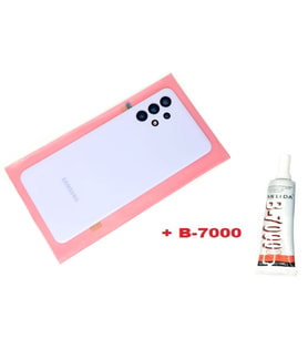 Samsung Galaxy A32 A325 Arka Pil Batarya Kapağı (FULL Kamera Lensli+B-7000) MAVİ