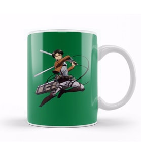 Attack On Titan Levi God Mode Kupa Bardak Porselen