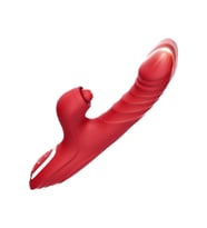 Hareketli Uyarıcılı Rabbit Vibratör Kırmızı