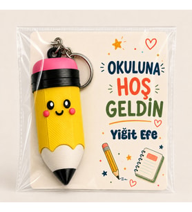 Kişiye Özel Kalem Anahtarlık – Okula Hoş Geldin Hediyesi