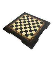 Flat Ayaklı Ahşap Satranç Tablası Küçük Siyah 35x35cm